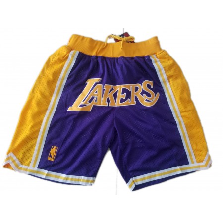 NBA Los Angeles Lakers Mænd Lommer shorts Lilla Swingman NBA Los Angeles Lakers Mænd Lommer shorts Lilla Swingman
